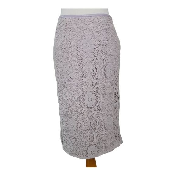 Burberry London Lace Pencil Skirt Light Purple Spring Easter Women 6 - Picture 1 of 13